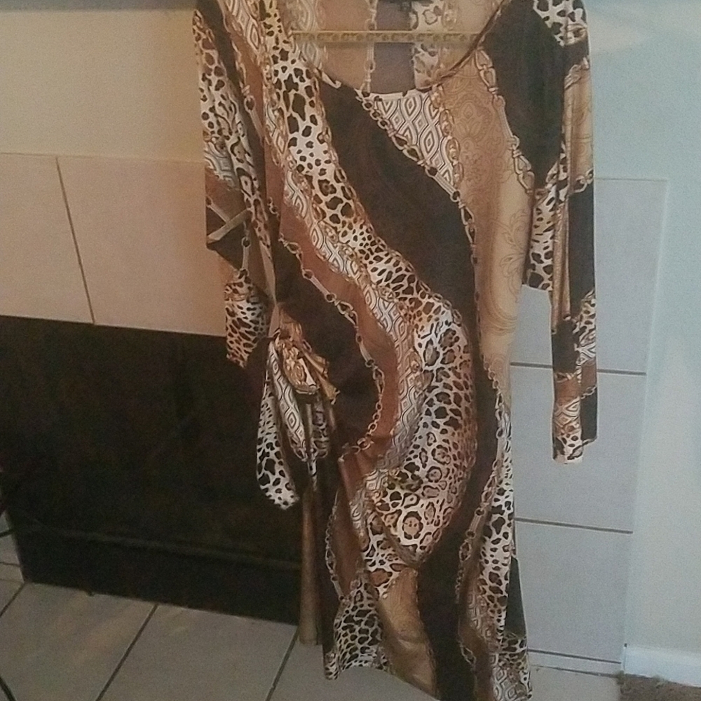 1 piece print dress size 1X